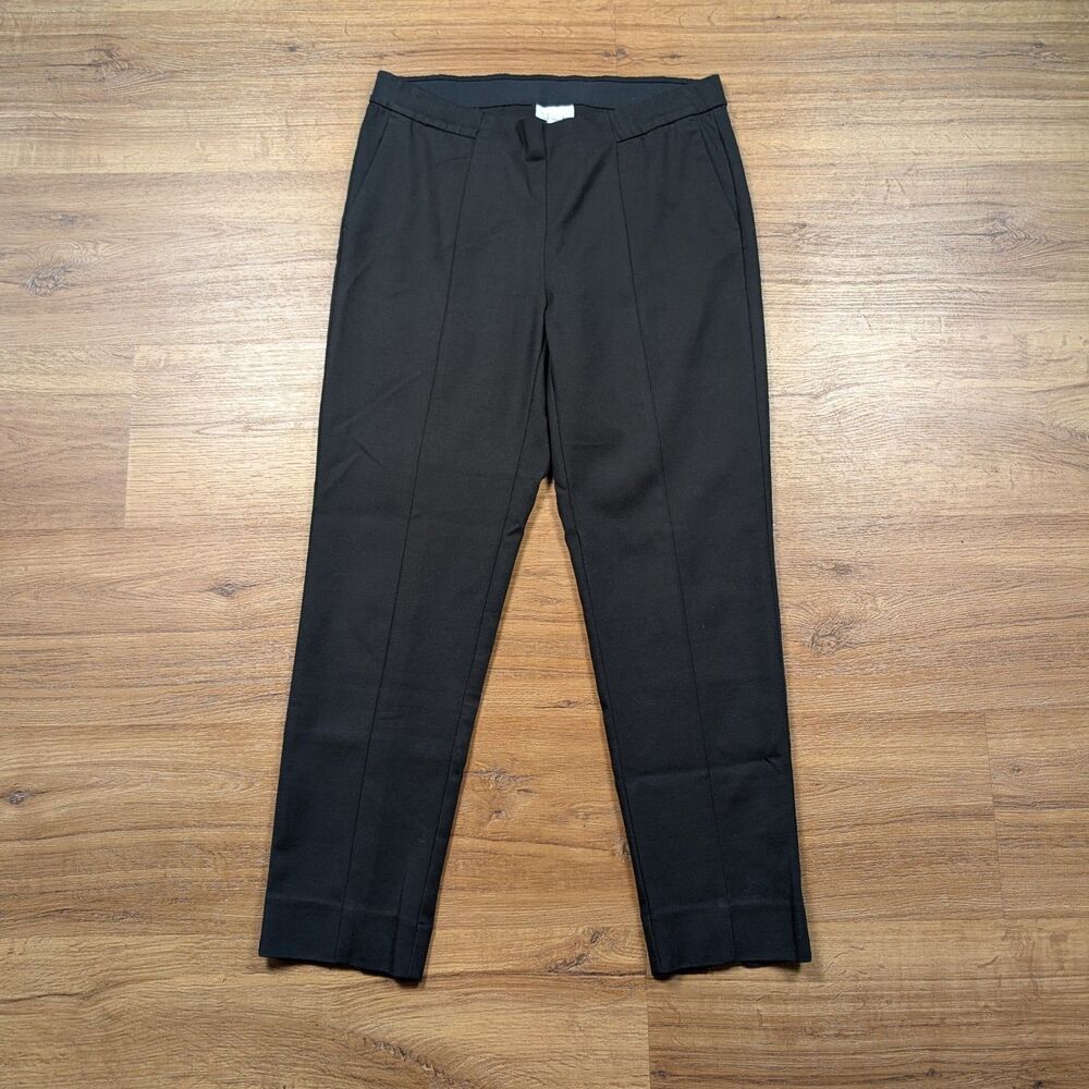 J Jill Essential Slim Ankle Pants Women 8 Petite Black Pull On Stretch Office